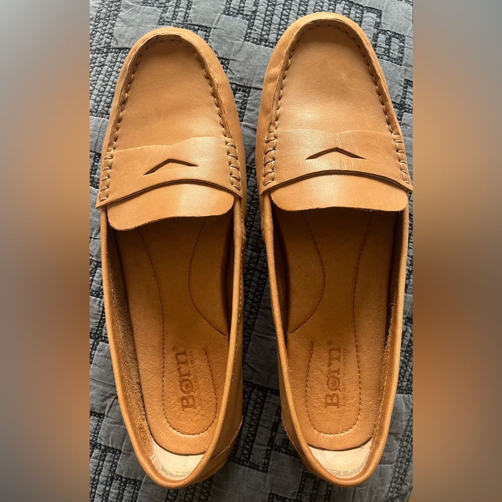 Born Tan Leather Loafers - Picture 2 of 3